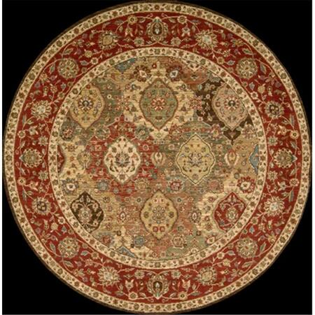 NOURISON Living Treasures Area Rug Collection Multi Color 5 Ft 10 In. X 5 Ft 10 In. Round 99446673251